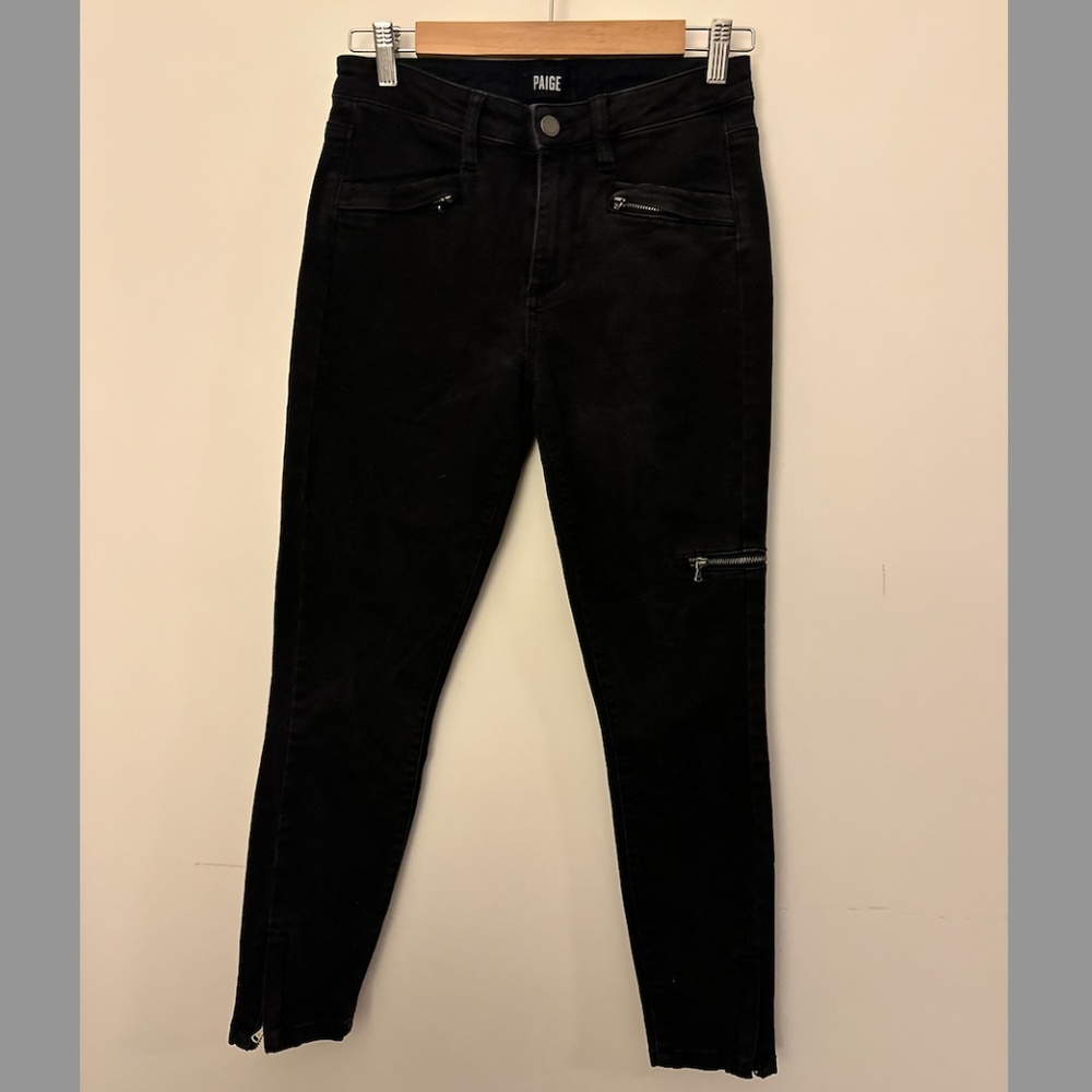PAIGE Daryn Zip Ankle Skinny Jeans, Size 26
